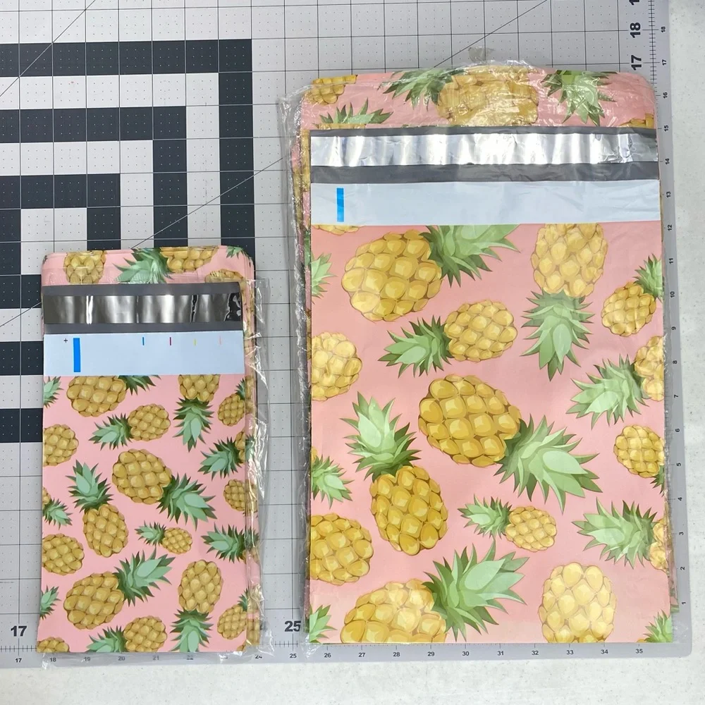 Pineapple Poly Mailers 24 large + 12 small Shipping Mail Shop Cute Tropical Fun